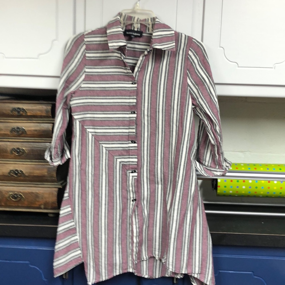 Ronnie Salloway ladies top 3/4 sleeves‎ button up size S
